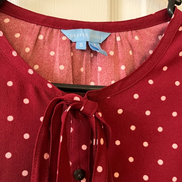 Draper James merlot Polka Dot Rosanne Shift Dress - Picture 6 of 12